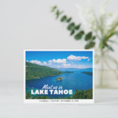 Lake Tahoe Wedding Save the Date Briefkaart (Staand voorkant)