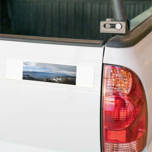 Lake Tahoe Winter Panorama Bumpersticker (Op Truck)