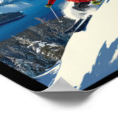 Lake Tahoe Winter Ski-avontuur Poster (Hoek)