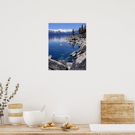 Lake Tahoe Winter Stilwater 2 Poster (Keuken)