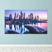 Lake Tahoe Zand Harbour Beach Nevada bij zonsonder Canvas Afdruk (Insitu (Houten vloer))