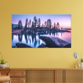 Lake Tahoe Zand Harbour Beach Nevada bij zonsonder Canvas Afdruk (Insitu (Woonkamer))