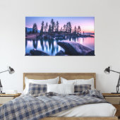 Lake Tahoe Zand Harbour Beach Nevada bij zonsonder Canvas Afdruk (Insitu (Slaapkamer))