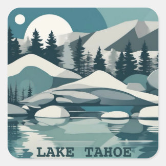 Lake Tahoe zomer of winter Sticker