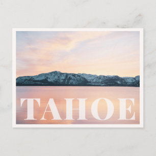 Lake Tahoe Zonsondergang Roze Lucht Tallac Zephyr  Briefkaart