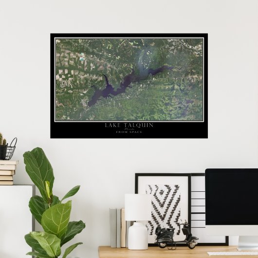 Lake Talquin Florida Satellite Poster Map (Thuiskantoor)
