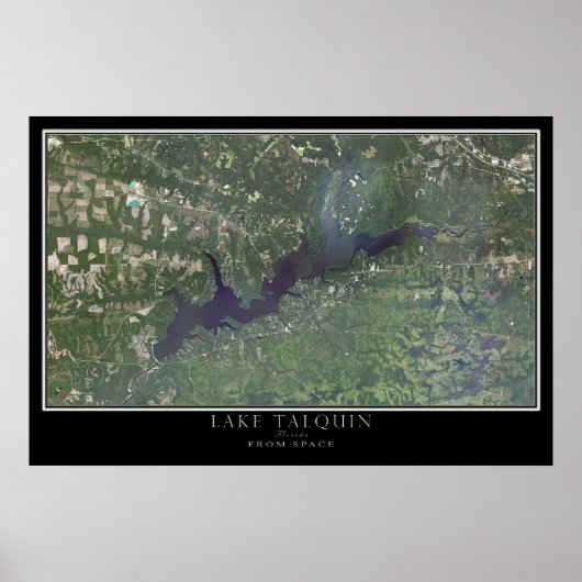 Lake Talquin Florida Satellite Poster Map (Voorkant)