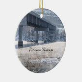Lake Taneycomo Foggy Winter Vissen Ornament (Rechts)