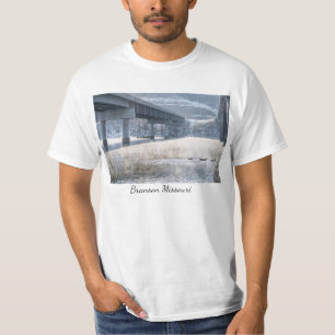 Lake Taneycomo Mistige Winter Vissers T-Shirt