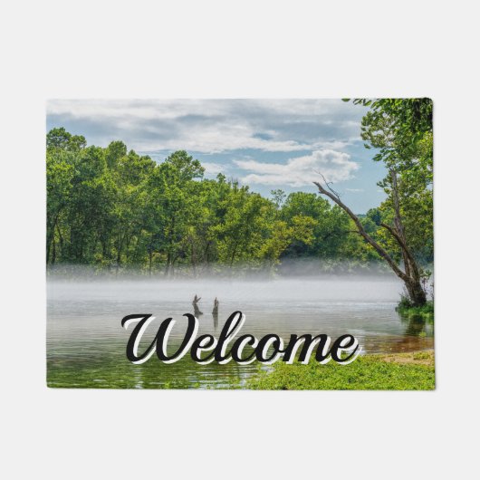 Lake Taneycomo Summer Fog Welcome Doormat Deurmat (Voorkant)