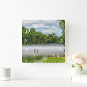 Lake Taneycomo Zomer Mist Wandklok (Huis)