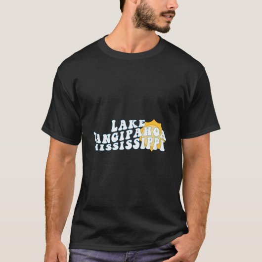 Lake Tangipahoa Mississippi Ms Wavy Vacation T-shirt (Voorkant)