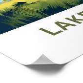 Lake Taupo Nieuw-Zeeland Reisprint Poster (Hoek)