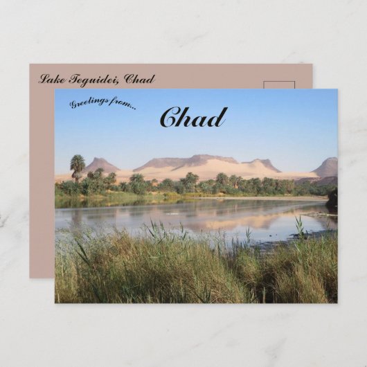 Lake Teguidei Chad Briefkaart (Voorkant / Achterkant)