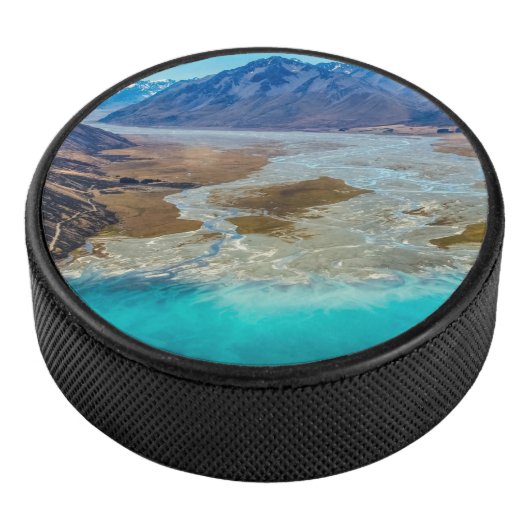 Lake Tekapo en Southern Alps, Nieuw-Zeeland Hockey Puck (3/4)