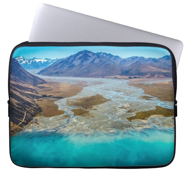 Lake Tekapo en Southern Alps, Nieuw-Zeeland Laptop Sleeve (Voorkant)