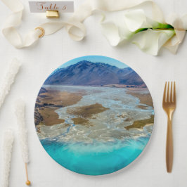 Lake Tekapo en Southern Alps, Nieuw-Zeeland Papieren Bordje