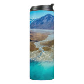 Lake Tekapo en Southern Alps, Nieuw-Zeeland Thermosbeker (Gedraaid links)