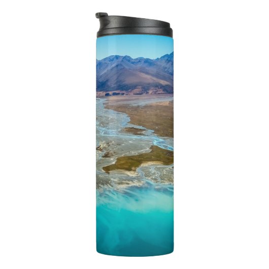 Lake Tekapo en Southern Alps, Nieuw-Zeeland Thermosbeker (Geroteerd rechts)