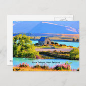Lake Tekapo, Nieuw-Zeeland Briefkaart (Voorkant / Achterkant)