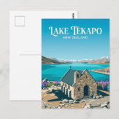 Lake Tekapo Nieuw-Zeeland Briefkaart (Voorkant / Achterkant)