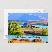 Lake Tekapo, Nieuw-Zeeland Briefkaart (Voorkant / Achterkant)