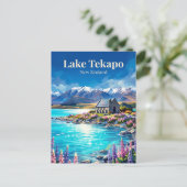 Lake Tekapo Nieuw-Zeeland Briefkaart (Staand voorkant)