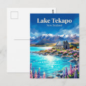 Lake Tekapo Nieuw-Zeeland Briefkaart (Voorkant / Achterkant)
