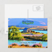 Lake Tekapo, Nieuw-Zeeland Briefkaart (Voorkant / Achterkant)