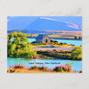 Lake Tekapo, Nieuw-Zeeland Feestdagenkaart