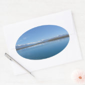 Lake Tekapo, Nieuw-Zeeland Ovale Sticker (Envelop)