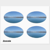 Lake Tekapo, Nieuw-Zeeland Ovale Sticker (Vel)