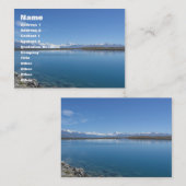 Lake Tekapo, Nieuw-Zeeland Visitekaartje (Voorkant / Achterkant)
