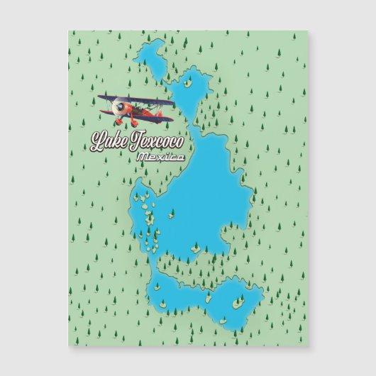 Lake Texcoco Mexico-kaart (Voorkant)