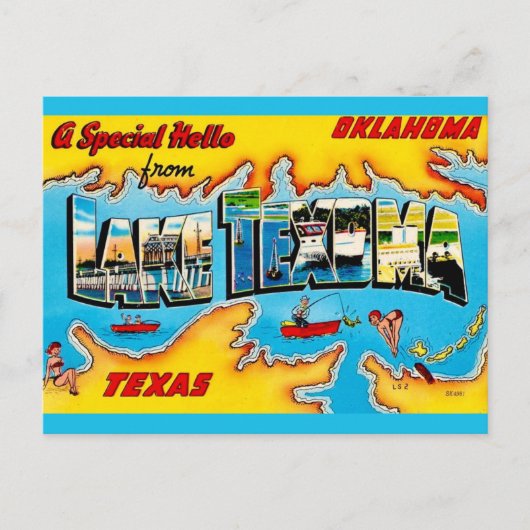 Lake Texoma Begroetingsansichtkaart Briefkaart (Voorkant)