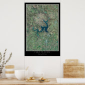 Lake Texoma Texas - Oklahoma Satellite Poster Map (Keuken)