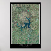 Lake Texoma Texas - Oklahoma Satellite Poster Map (Voorkant)
