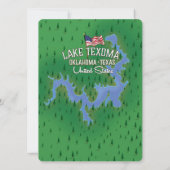 Lake Texoma USA-kaart. (Achterkant)