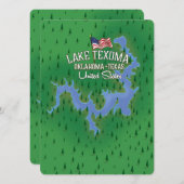 Lake Texoma USA-kaart. (Voorkant / Achterkant)