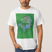 Lake Texoma USA-kaart. T-shirt (Voorkant)
