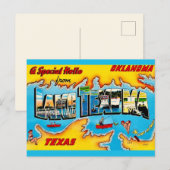 Lake Texoma Wenskaart Briefkaart (Voorkant / Achterkant)