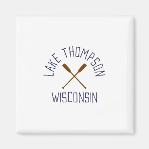 Lake Thompson Wisconsin Buitenactiviteiten Vintage Magneet