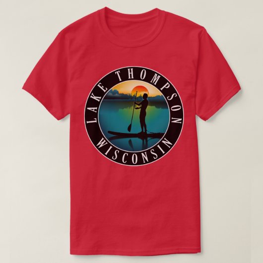 Lake Thompson Wisconsin Paddleboarding T-shirt (Design voorkant)