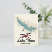Lake Thun Zwitserland-kaart Briefkaart (Staand voorkant)