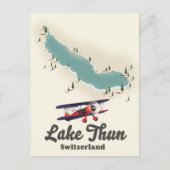 Lake Thun Zwitserland-kaart Briefkaart (Voorkant)