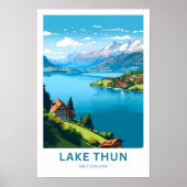 Lake Thun Zwitserland Reisprint Poster (Voorkant)