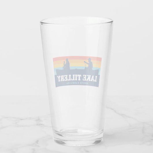 Lake Tillery North Carolina Canoe Glas (Achterkant)