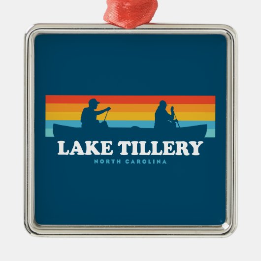 Lake Tillery North Carolina Canoe Metalen Ornament (Voorkant)