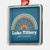Lake Tillery North Carolina Rainbow Metalen Ornament (Links)