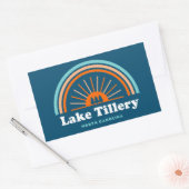 Lake Tillery North Carolina Rainbow Rechthoekige Sticker (Envelop)